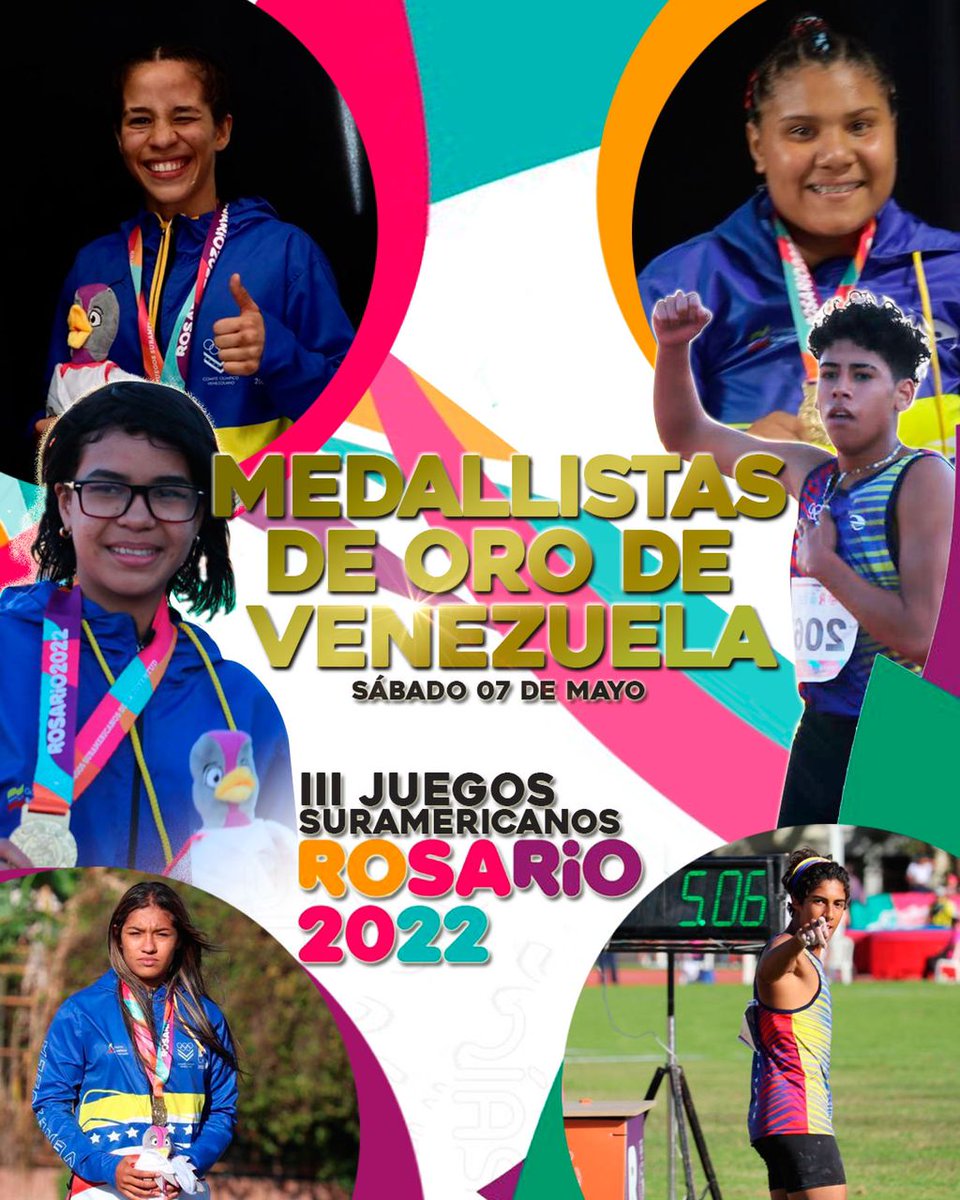 ¡Na’ guará! Nuestros atletas siguen llenándonos de orgullo en los III Juegos Suramericanos “Rosario 2022”, logrando en esta jornada del #7May, 15 medallas, entre ellas 6 de Oro. Mi abrazo para ustedes muchachos y muchachas. Mañana a dar lo mejor, para cerrar por todo lo alto.