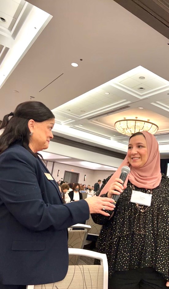 ZoubeidiManal's tweet photo. Our amazing EL Director @ShadSalem with the State Superintendent Dr. Carmen Ayala @IL_Resource_Ctr at the Bilingual parent Summit representing NPD 117 and its active role in encouraging bilingual family engagement. https://t.co/t3w1iKLtaq