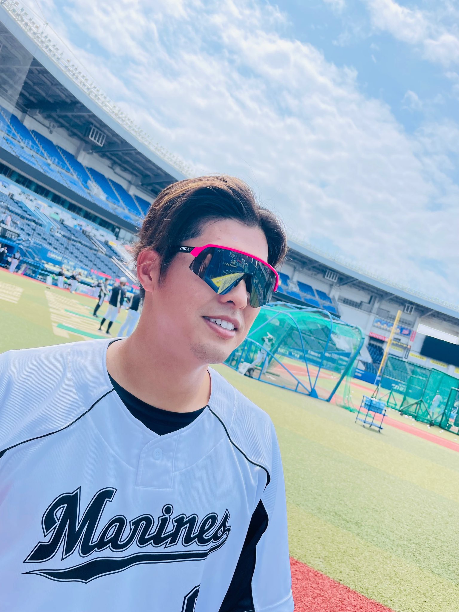 マリーンズ　中村奨吾キャップ ロッテ中村奨吾主将のキャプテンマークをリニューアル。上昇