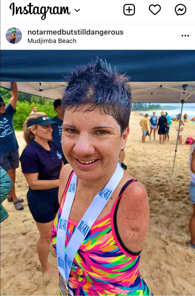 OceanSwimSafari's tweet photo. Get a load of this for an achievement: 11km swim WITH NO ARMS… Kerry-Lee Gockel… What an extraordinary feat! The human spirit can do all sorts of things, achieve the most amazing results, overcome the most difficult constraints, with will. Top stuff, KL. #winglesswarrior https://t.co/zM34a3WXzz