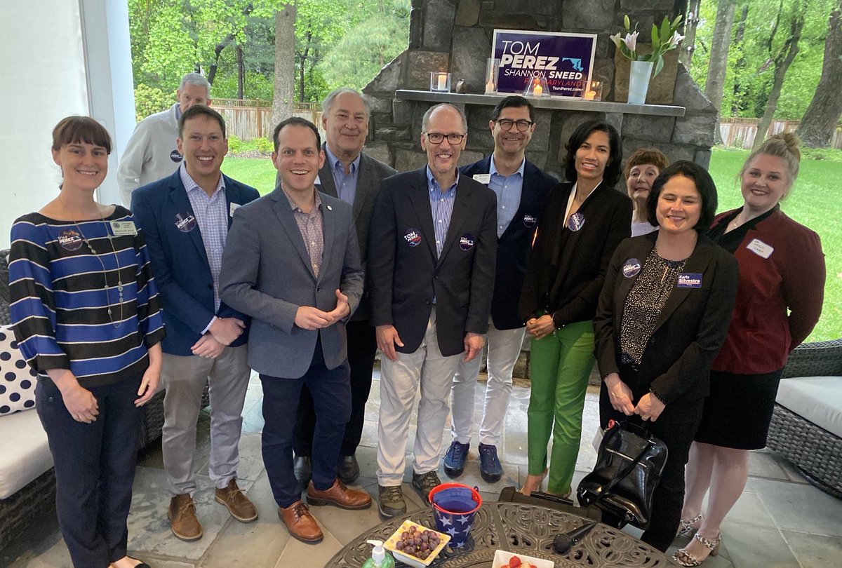 TomPerez's tweet photo. Wow. Thank you, Montgomery County!

Shannon and I loved being back with #TeamPerezSneed members 
@Marc_Elrich, @GabeAlbornoz1, @EvanMGlass, @palakovichcarr, @LesleyJLopez, @DelegateStewart, and so many others. 

We're ready to win in July. 

And we're ready to win in November. https://t.co/jBGfegIxMn