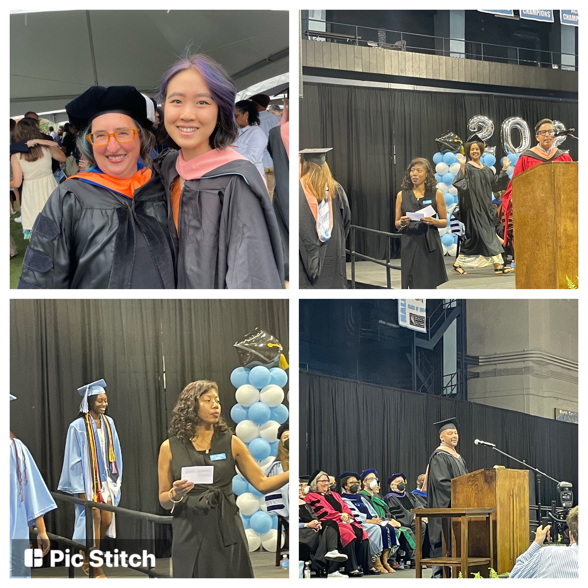 mollsdemarco's tweet photo. We graduated 500 @UNCpublichealth students today including these three I’ve had the privilege of working with (Isabel Lu, Ivonne Headley and Taylor Williams) + @VillanuevaEdgar ‘s commencement speech was 🔥! #Findyourmedicine #DecolonizeEverything https://t.co/ghnbGd11IO