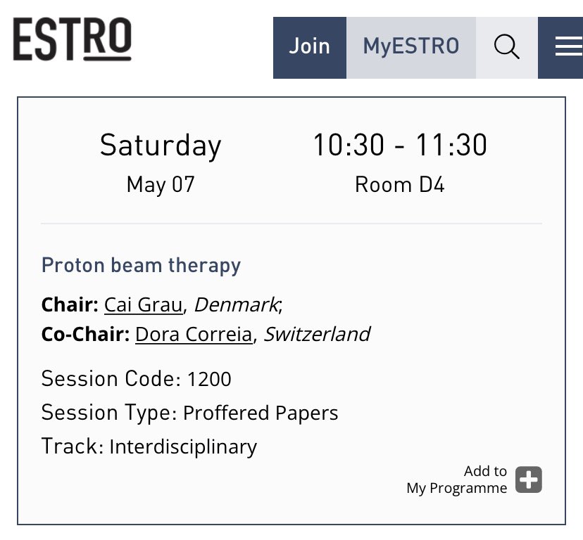 The_PT_Explorer's tweet photo. #radonc, ICYMI, go to the
#online platform/app and watch the #ondemand #interdisciplinary session of #profferedpapers on #protontherapy at #estro2022!

#ThankYou, @ESTRO_RT, for the invitation to #cochair this interesting session with Prof. Grau! 
(It is good to be back #onsite) https://t.co/avOZKJeUDH