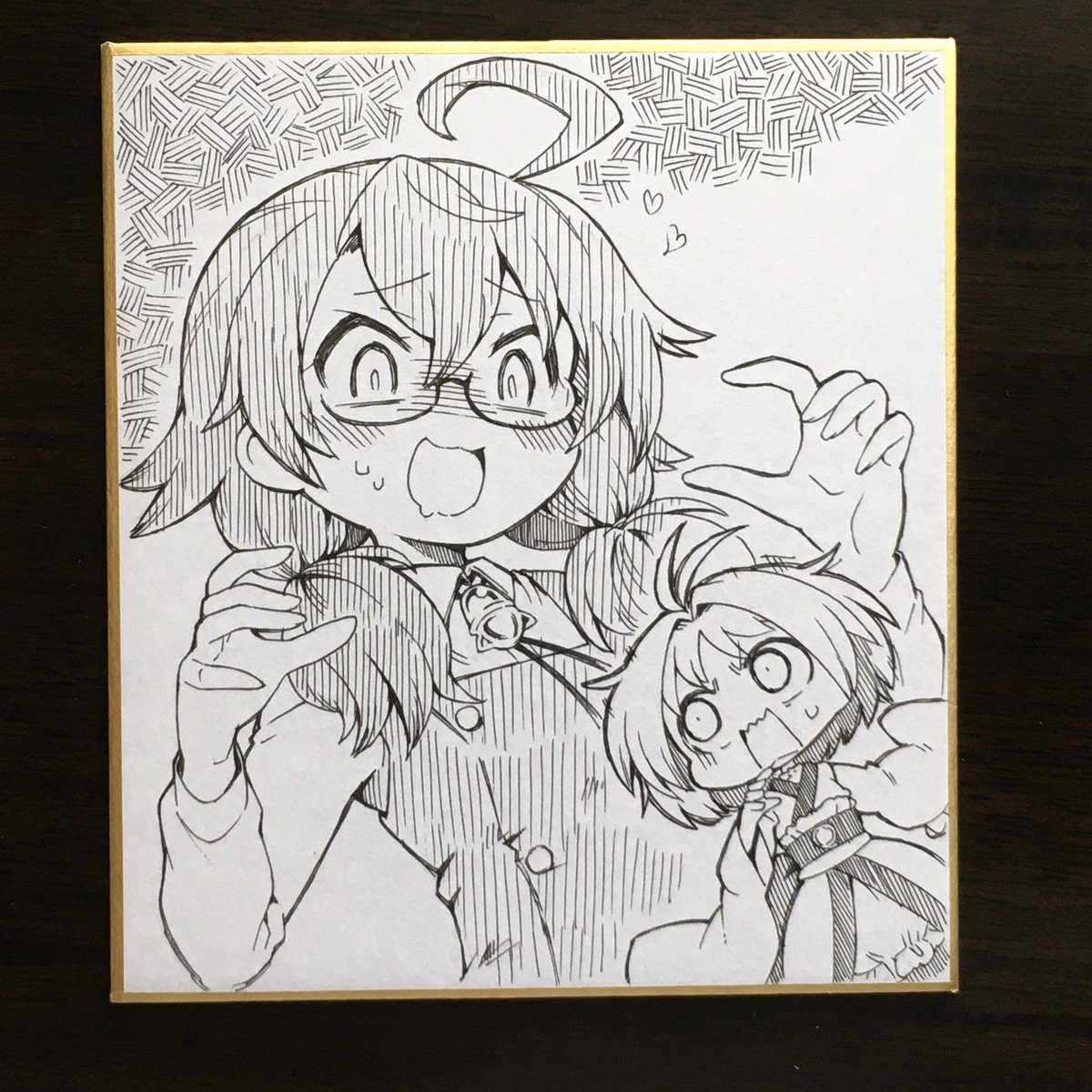 追加で描いたミニ色紙はこんな感じで
こちら一枚500円となりますがそれでも良いよ、なんて方がおられましたらどうぞよろしくお願いします 