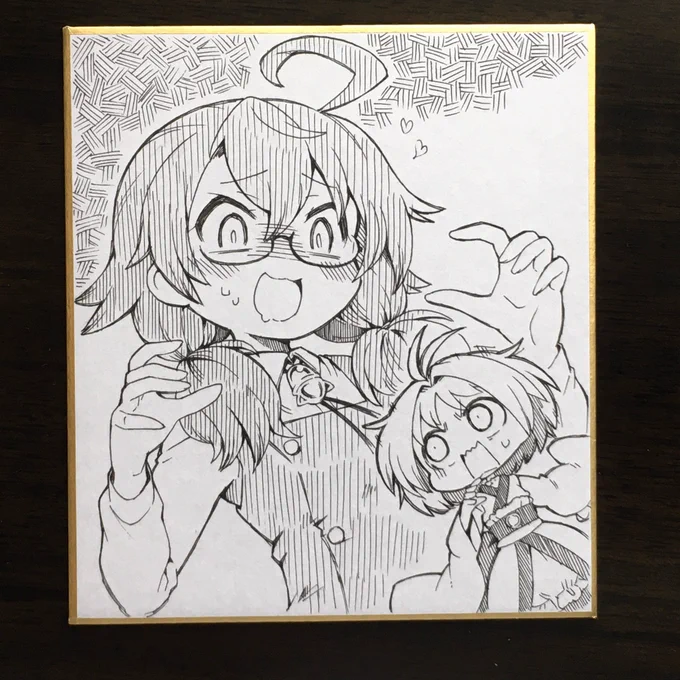 追加で描いたミニ色紙はこんな感じで
こちら一枚500円となりますがそれでも良いよ、なんて方がおられましたらどうぞよろしくお願いします 