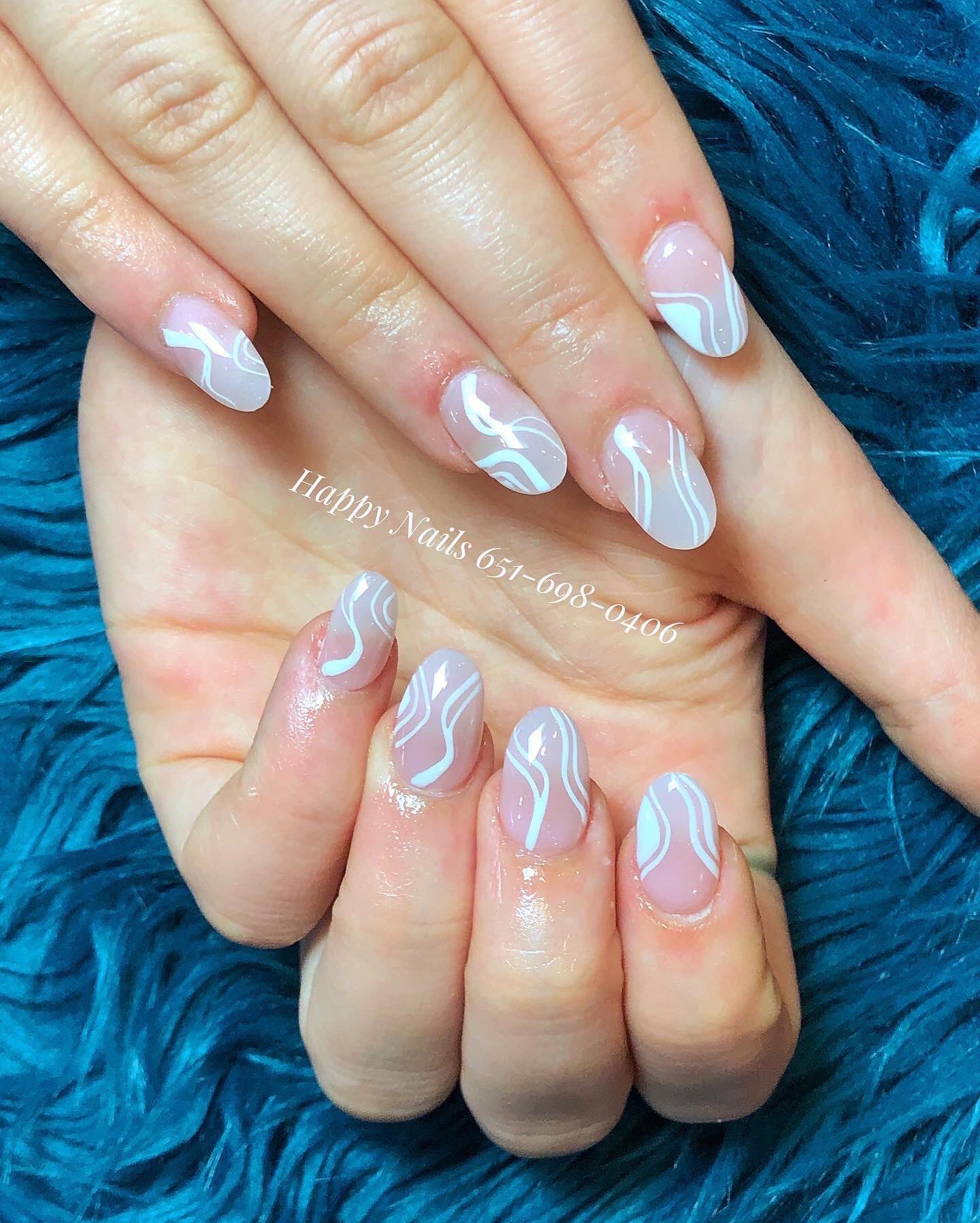 Happy Nails St. Paul on Twitter: "This simple white swirl nail art steal  your heart 💖💅✨ . . Happy Nails: ready to serve and enhance your beauty!  📞 651-698-0406 🌐 https://t.co/qKC8jWOvVc #happynails55105 #