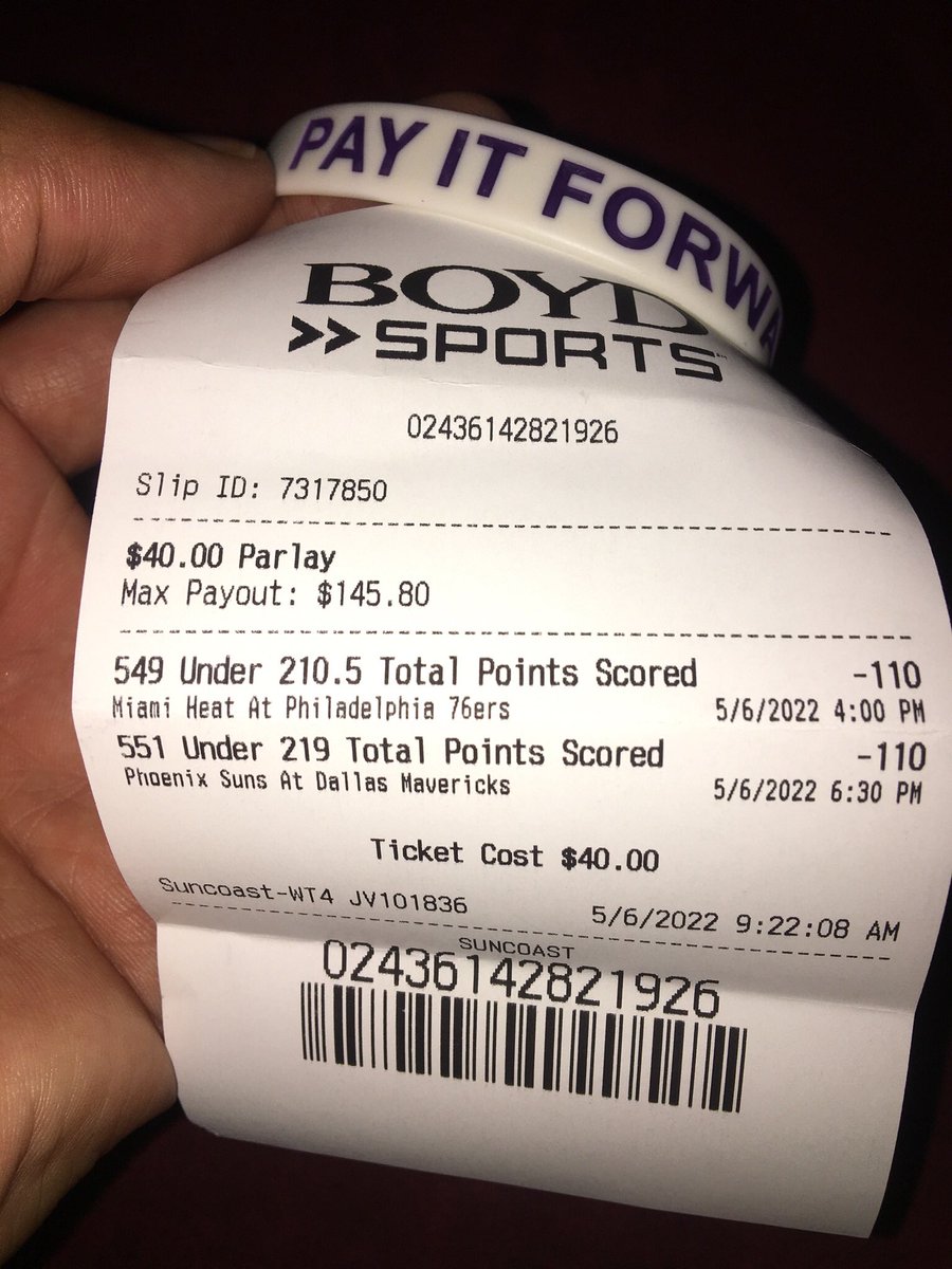 Forgot I had this winning ticket, so I cashed it out today and gifted someone the $145.80 winnings for an early Mother’s Day treat. #payitforward