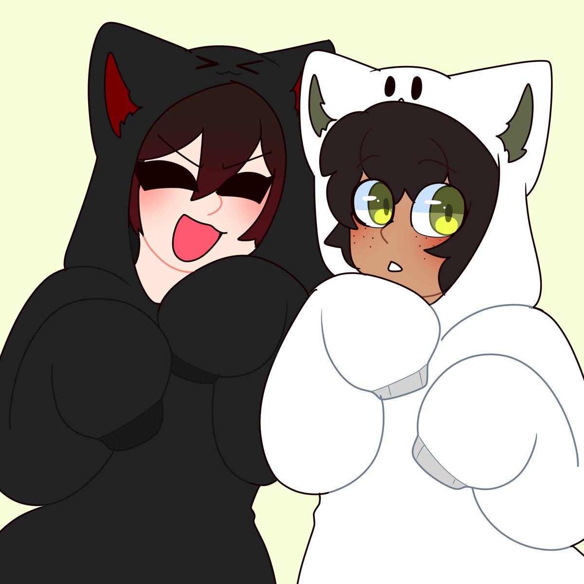 Neoqh0st's tweet photo. 🌹Rosegarden Week 2022🌲
Day 7: Free Day
it’s the last day of rg week so the plant couple gets matching cat onesies
{#RGWeekMay2022 #RosegardenRWBY #Rosegardenweek2022 } https://t.co/gJKap0KMZT