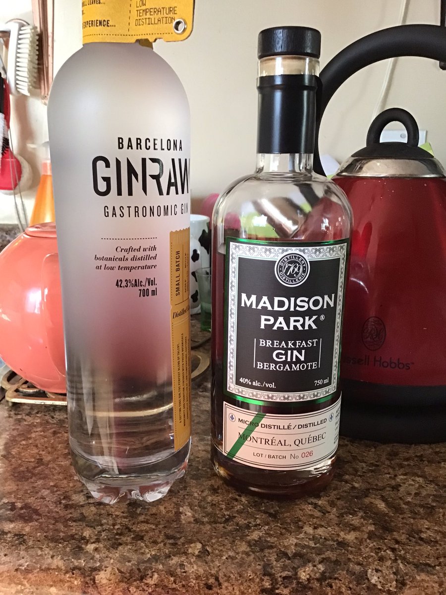 rouquinne's tweet photo. #GinNetwork - I obviously need to stop buying this stuff, I don’t have much storage space! 🤣🤣🤣🍸 The Spanish one is on clearance at York Street in London and the “breakfast gin” I got on sale on the @LCBO website - it’s fantastic! https://t.co/jb851tisso