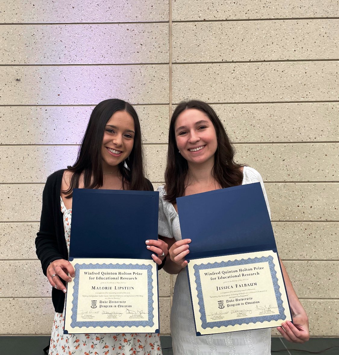 Congrats to our BRITElab seniors Jessica F. And Malorie L. for winning the Winfred Quinton Holton Prize for Innovative Work in the Field of Education!