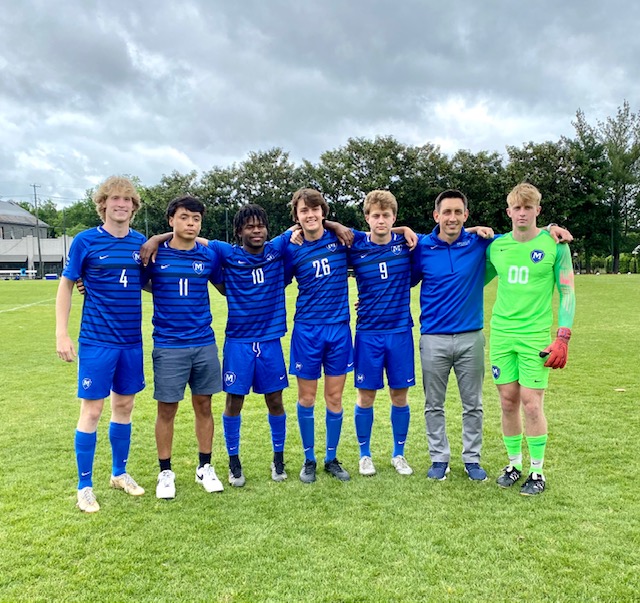 McCallieSports's tweet photo. .@McCallieSoccer sent its seniors out on a winning note with a 6-0 Region victory over Knoxville Catholic. Goal scorers for the Blue Tornado: Nathan Smartt 2, Dylan Capazario 2, Erol House and Hall Sumner 1 each. Henry Lewis and Colin Carter split time in goal. #GoBigBlue https://t.co/CaNHtO69yC