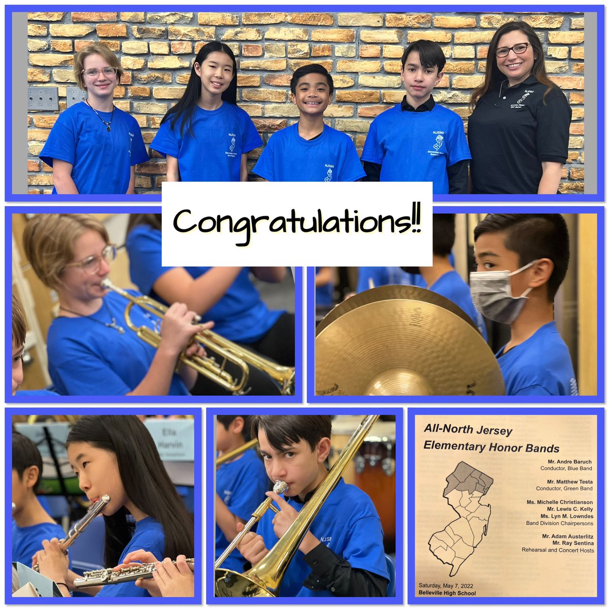 Congrats to our 6th grade musicians who performed in Honors Band today!! Great job!! #njsma #band #nmuknight