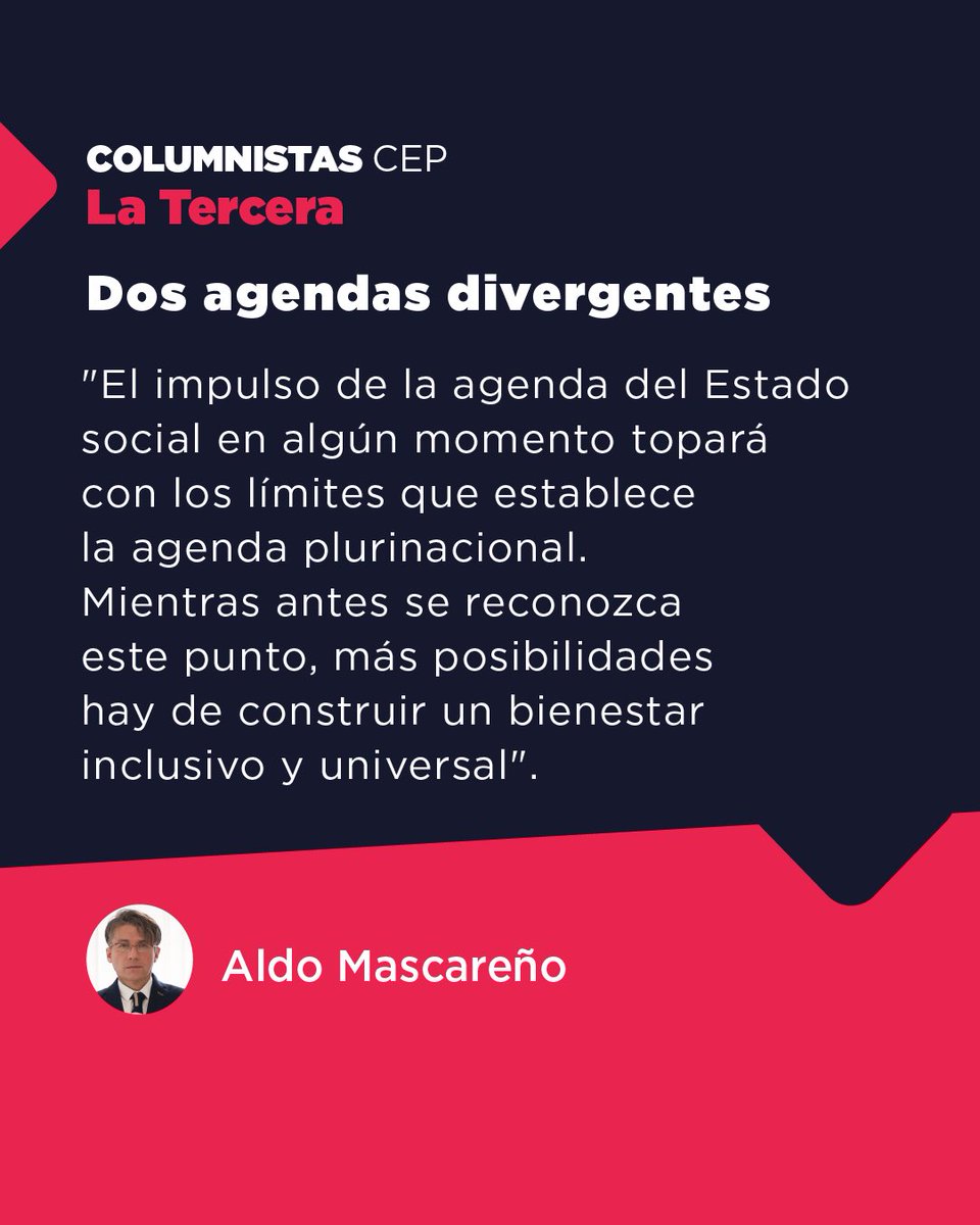 #ColumnistasCEP En su columna publicada en <a href="/latercera/">La Tercera</a>, nuestro investigador Aldo Mascareño explica las diferencias conceptuales, institucionales y políticas que hay entre la agenda de un Estado social de bienestar y la de un Estado plurinacional. ➡️ bit.ly/39LEcpx
