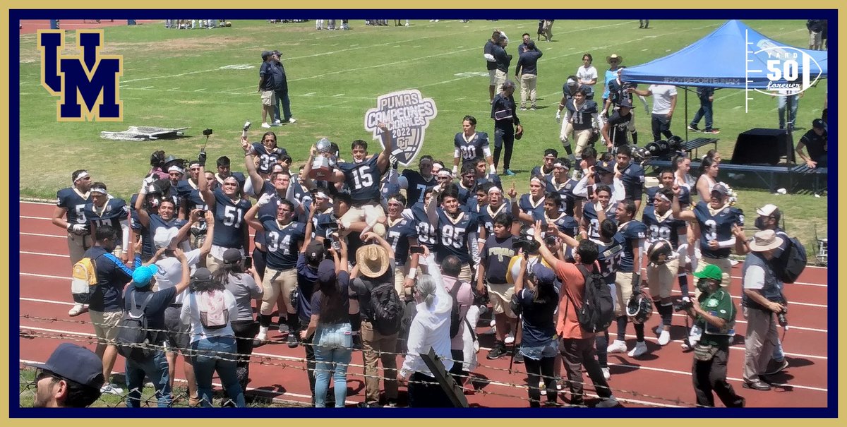Yarda50_CU's tweet photo. ¡Felicidades Campeones! ¡@UNAM_MX Campeona Intermedia 2022!

¡#PumasCU 21 vs 0 @UANL_Autenticos!

¡Ambientazo Puma! Gracias a la Familia Puma, Afición, Jugadores, Staff y Autoridades por esta gran temporada llena de satisfacciones.

#PumasCampeon
#GoyaUniversidad
#RugidoYGarra https://t.co/X2sqGDIDHq