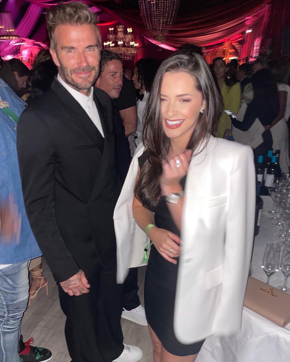 ThaliaOuimet's tweet photo. Incredible night 🤍🖤 thank you @isqiisi @AuthenticBrands @davidbeckham @JamieJSalter @f1miami @F1 https://t.co/CfO1zPZj79