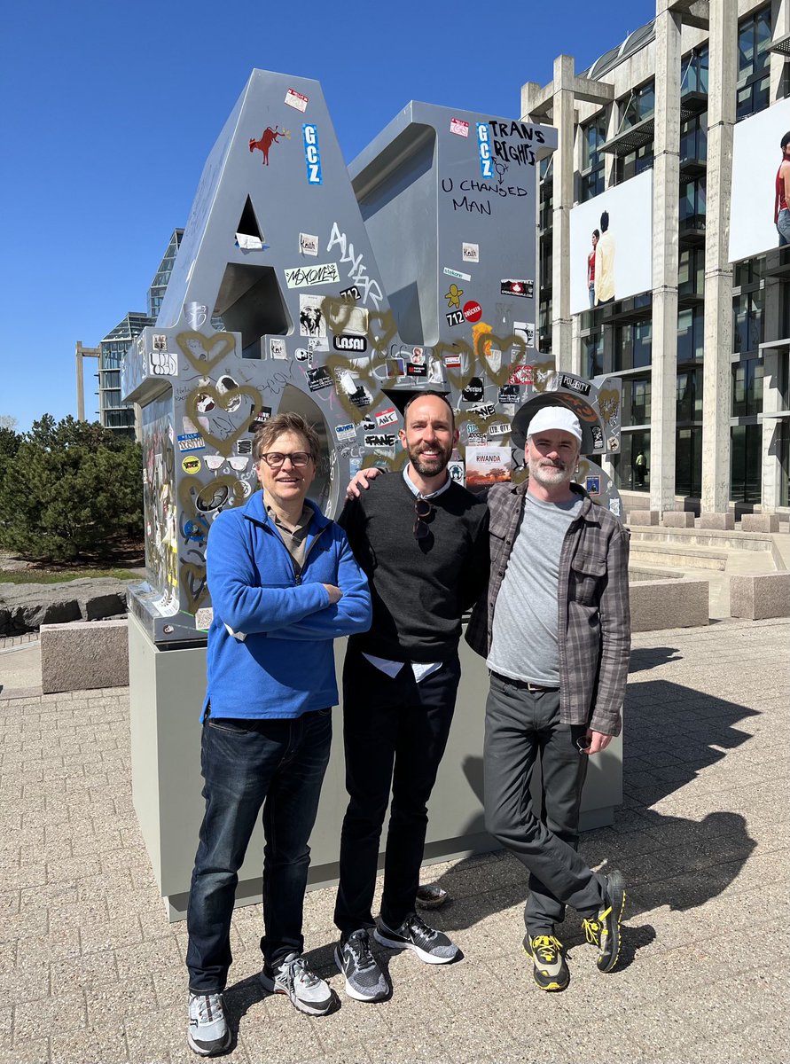 ChrisWalters_'s tweet photo. Beautiful day to be at the unveiling of the AIDS memorial by #GeneralIdea this morning with Randy and Adam, curator of this summer’s show ⁦@NatGalleryCan⁩ https://t.co/94MtfcP1K9