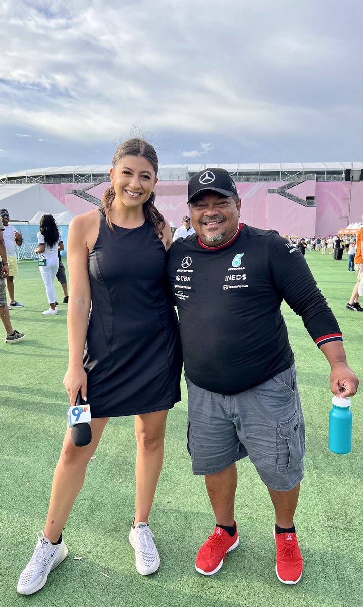 HaydenMiami's tweet photo. After a fantastic day @MiamiGP, what a treat to see @nbc6 Sports Anchor @ruthiepolinsky!! Thanks for covering the race!! https://t.co/3OoWtvoW8c