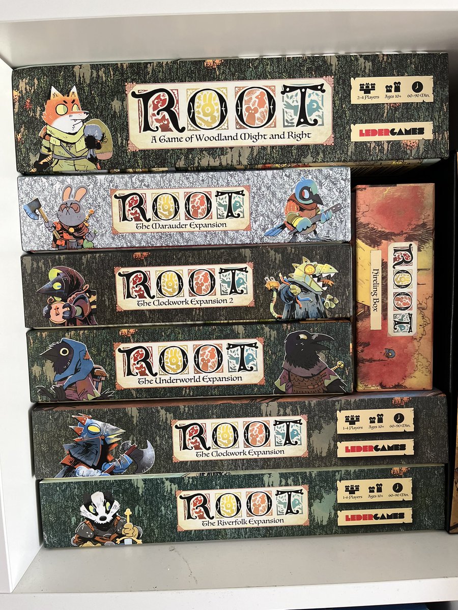 Wpglax's tweet photo. No room to spare in the Kallax 😅 @LederGames #root https://t.co/PzTOeIq3T3