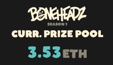 NFTBoneHeadz's tweet photo. Current Tomb Raiding Prize Pool (and rapidly rising)📈
Who's going to win? 🪦
Season #1 ends 5/10 2:00pm PST 👇
https://t.co/LmB1d6wHKj https://t.co/B3XuaWNB0u