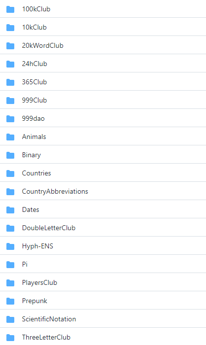 20kWordClub's tweet photo. What's that? Another great new #ENS tool feature. The tool now outputs a spreadsheet of the top whales. https://t.co/4sMM30XUXK. The number of domain lists is fast growing. https://t.co/bi22kOphej
