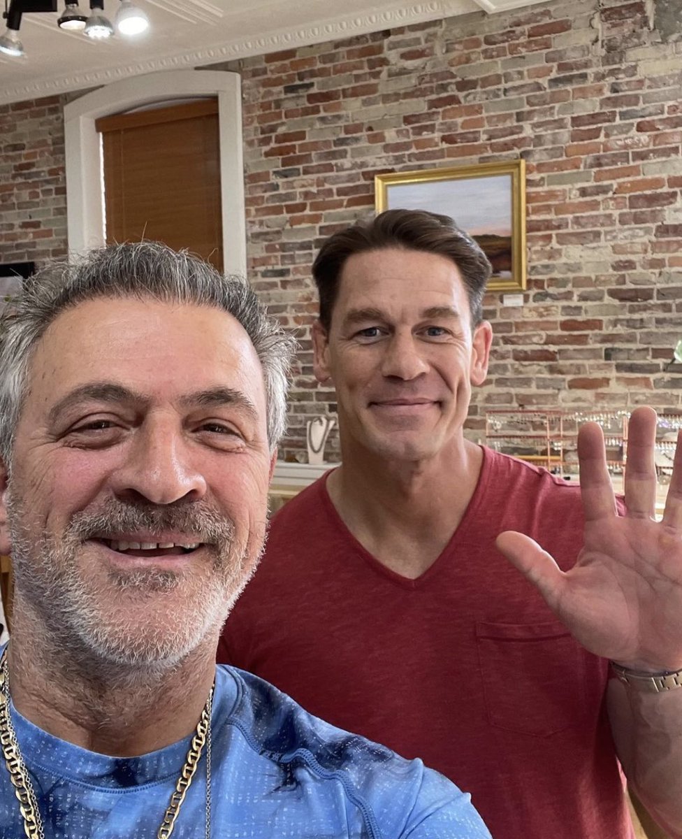 Cenafran4ever's tweet photo. John Cena with fans in West Newbury! 🥺♥️ https://t.co/9Z14V6aLu3