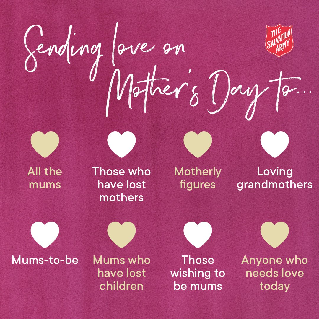 salvos's tweet photo. #HappyMothersDay to all the mums and motherly figures out there and sending love to those who might find today a little tougher ❤️ #MothersDay #Salvos https://t.co/gOq9WWY5mH