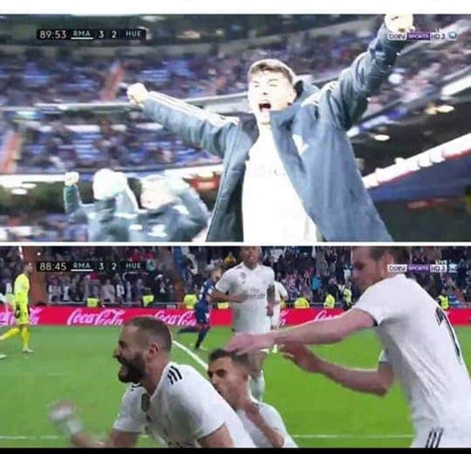 Mancuer91's tweet photo. El Madrid celebraba así contra el Huesca el tercer puesto y entrar en champions.
No es tan difícil de entender https://t.co/qz918U7zdZ