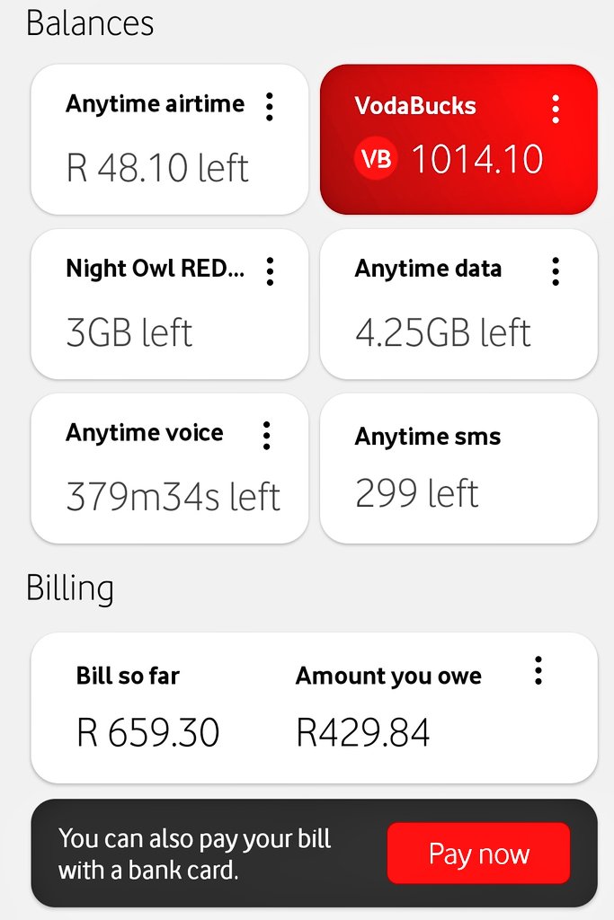 brazenlysublyme's tweet photo. @vodacom I just received a quote email (I didn't request) &amp; now my app shows a new billing amount so far? I haven't changed anything, definitely didn't get a new quote at 18h09 on a Saturday night &amp; how is a discount added to a premium &amp; not taken off a premium - what's going on? https://t.co/WkF9dKIliU