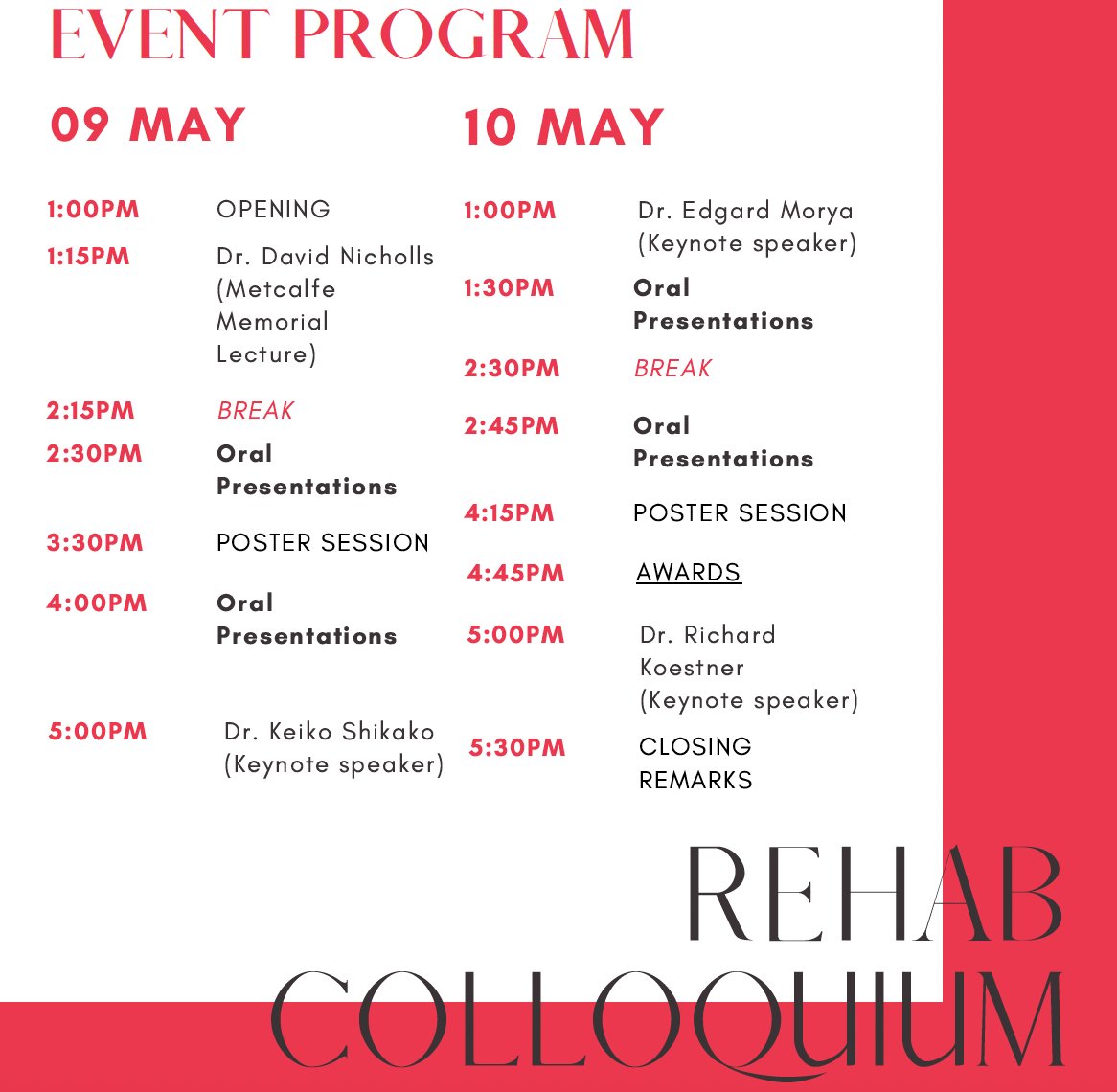 GrssPgss's tweet photo. Excited to meet you ⌛️🎉
The 2022 Rehabilitation Colloquium is in less than 2 days!
There is still time to register! To do so, please visit the event platform: https://t.co/pFzK2JcFGm. https://t.co/45TIQFayTT