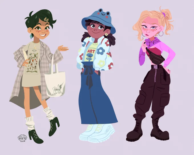 posting this an hour before "all in" airs and completely wrecks me lol. anyway here's the calamity trio in outfits i've worn 💚💙❤️ #amphibia 