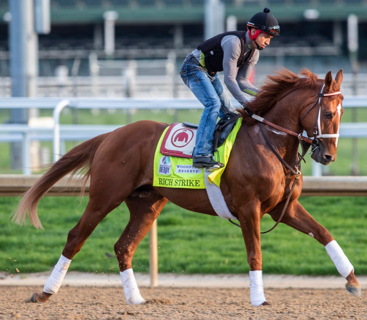 ShirtvSkin's tweet photo. Rich Strike, a horse that was not even in the race until this morning, has won the 148th #KentuckyDerby 

If you had placed $100 on Rich Strike, you would have won $8000 🤑 https://t.co/ft2Uu3qEyC