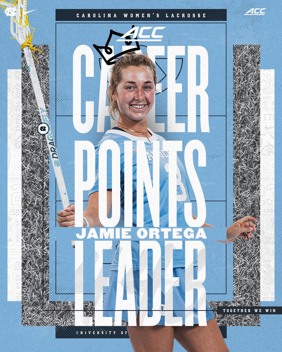 uncwlax's tweet photo. Jamie Ortega makes history! 

Ortega just scored a goal to record her 446th point and break the ACC career record! https://t.co/ThYbEGUehd