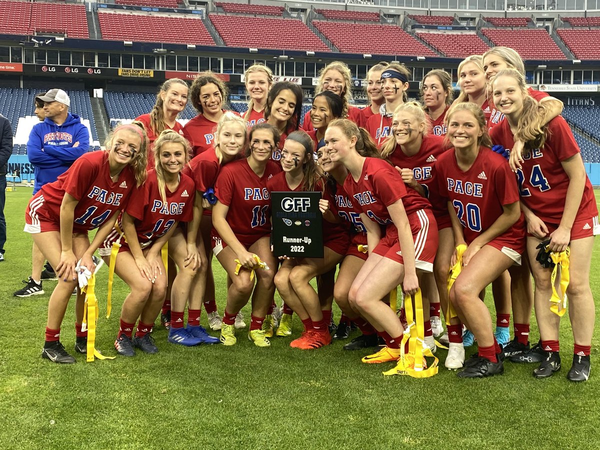 Girls Flag Football tournament champion <a href="/wcsRHSAthletics/">Ravenwood Athletics</a> and runner-up <a href="/wcsPHSathletics/">Page High Athletics</a>