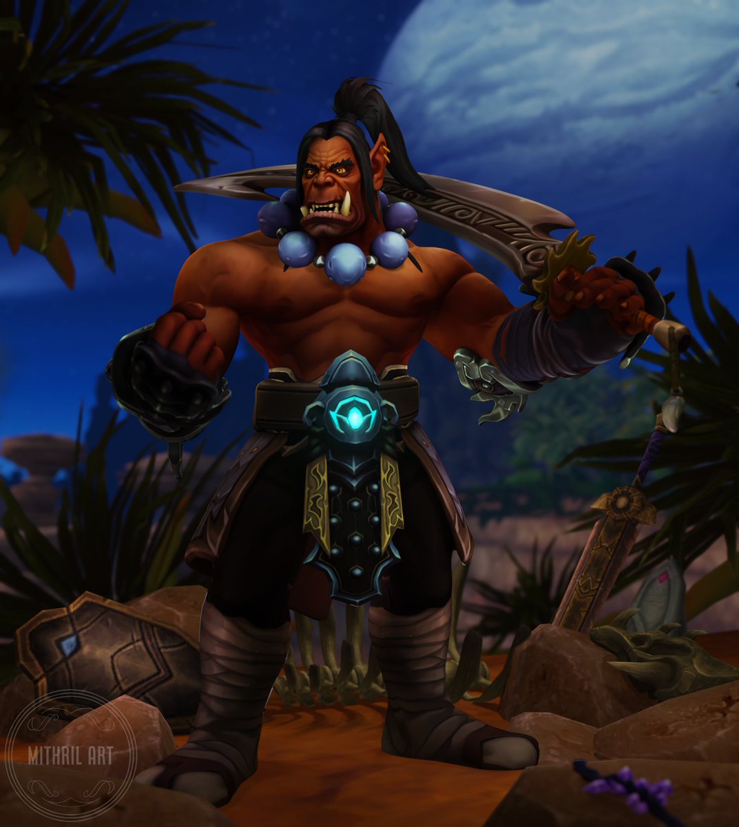 🔸 [Birthday Gift 🎂]  Iron Oath

"The Naaru believe that the reign of Light is unquestionable but we are still free and one day the clans banners will once again flap in the winds of Draenor. I swear it on my blade."

This character belongs to <a href="/BaronCthulhu/">Baron</a> 

#Warcraft #Orc