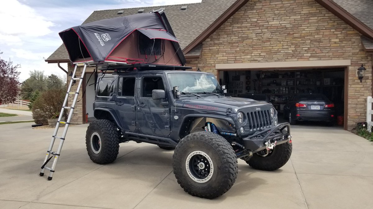 ErikHouseofhuge's tweet photo. Ready for summer adventures. #Colorado #ikamper #overlanding #jeep #evolutionoffroad #dynatrac https://t.co/1VxgRQumI1