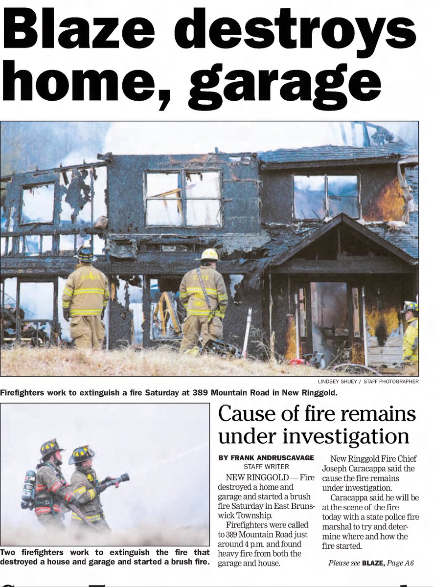 PennPyro's tweet photo. Feb 15, 2020: a blaze destroys a home at 389 Mountain Road in New Ringgold. Fire officials on-scene would not confirm witness reports of an #explosion.
This was just 15 miles from 2 fires in Ashland in 2019.
#serialbomber #pennsylvaniapyro #truecrime
@cbaxter1 @SpotlightPA https://t.co/ayqETNKWLF