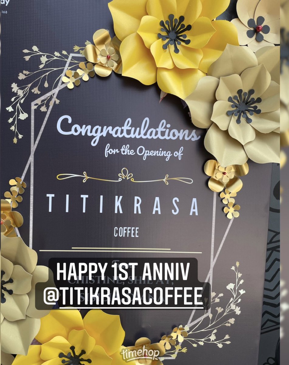 Titikrasa2's tweet photo. Tak terasa kami sudah 1 tahun. Terima kasih #Keepbrewing☕️🍰 https://t.co/u3C1CTY7IA