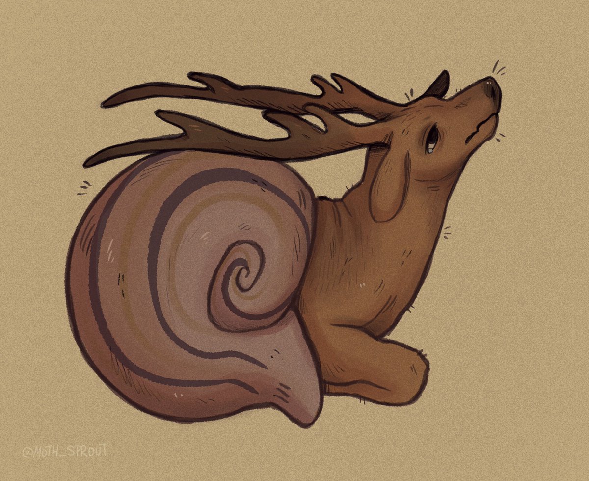 「I'm obsessed with snail deer 🐌🦌 https:」|✺ 𝕸𝖔𝖙𝖍 ✺ ➡️ FWAのイラスト