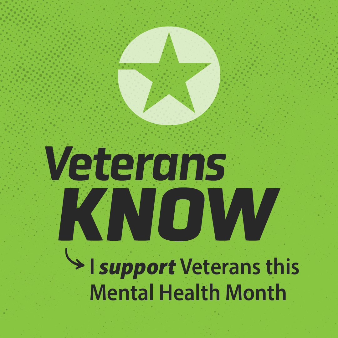 Share this graphic on your page to let Veterans Know: You are here for them. Visit @veteransmtc to learn about the many ways to support the #Veterans you care about. 

#MentalHealthMonth #Veterans #MST