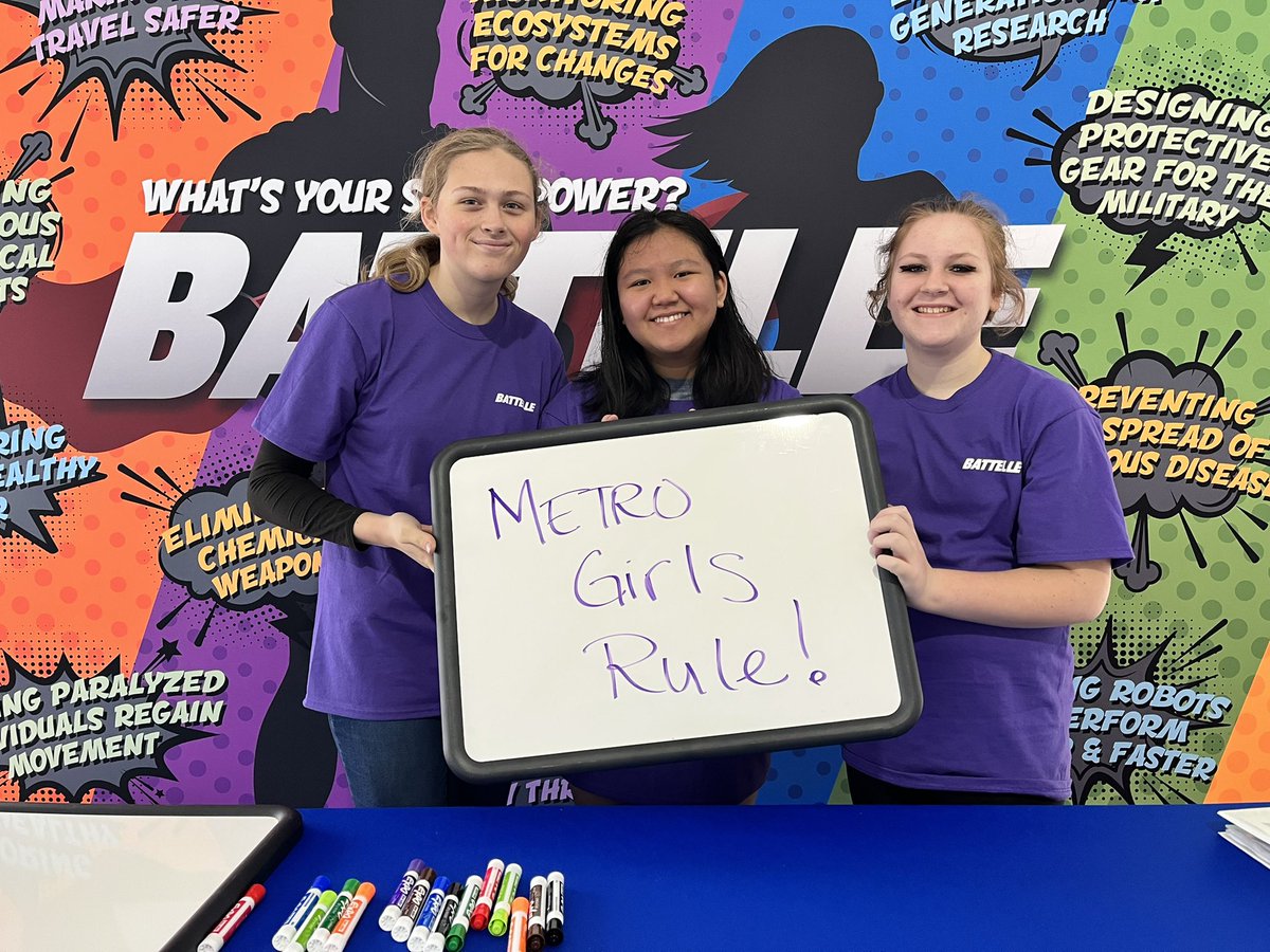 These girls had much fun @COSI #cosiscifest today helping at the @Battelle tent and representing @MetroHS and @MetroECMS! Great way to get some service hours in!