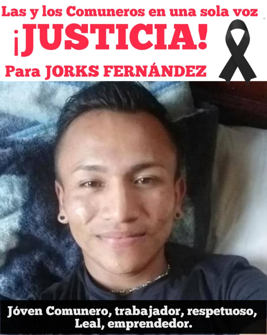 A sus familiares y amig@s nuestras condolencias sinceras y palabras de aliento ante está irreparable pérdida.

Seguiremos defendiendo el derecho a la vida y la garantía de la Paz en cada rincón de nuestra amada Patria.

#Justicia
#DescansaEnPaz