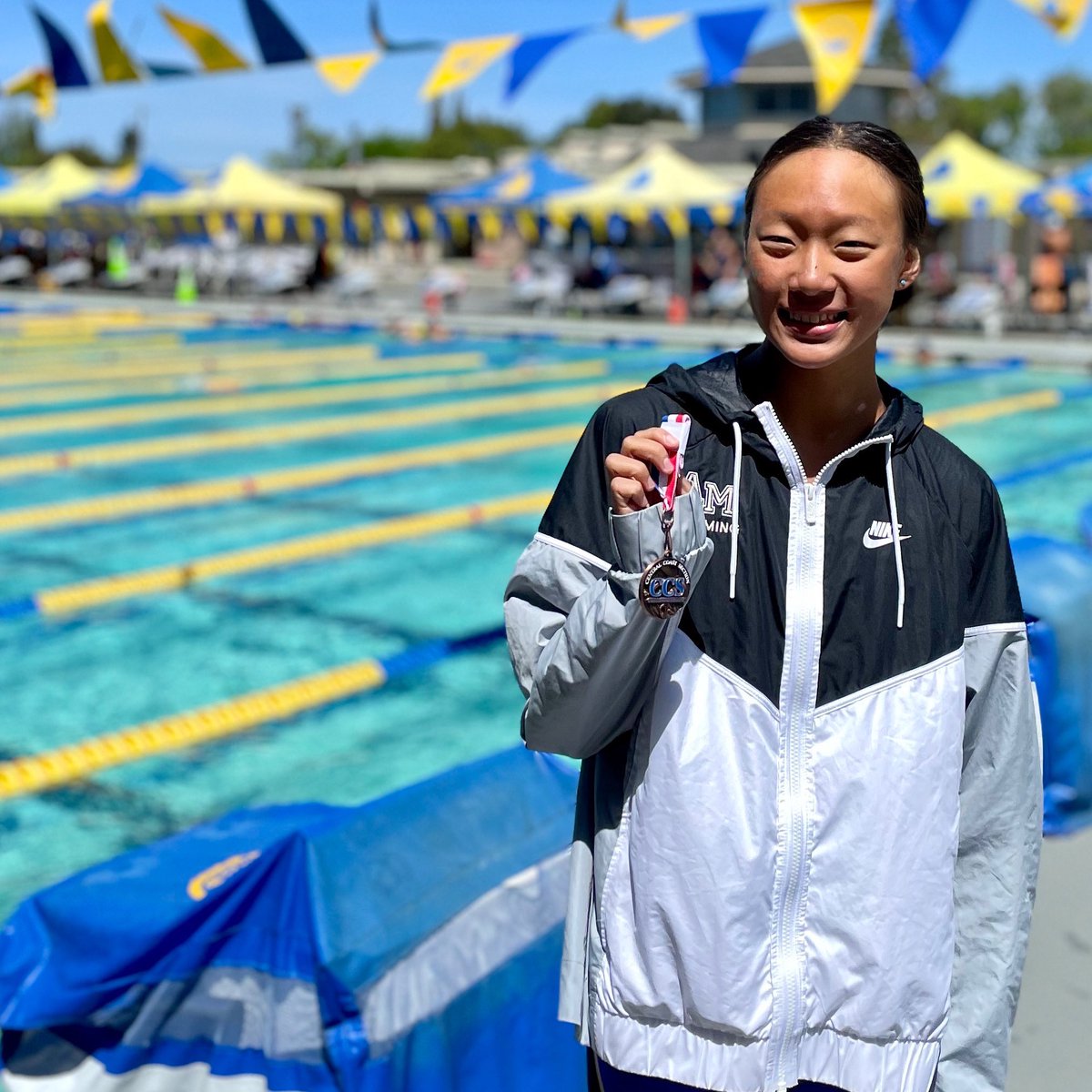 AMHSAquatics's tweet photo. Congratulations to Eunice for placing 3rd in the 200 IM with a time of 2:01.89 at CCS. She also placed 11th in the 100 Breast with a time of 1:05.27. 

She moves on to the CIF State meet next weekend! https://t.co/unSjTz2P4P