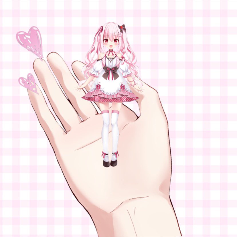 itigonochiffon's tweet photo. おはシフォン〜🍬🍭
あなたの手のひらの上に乗っかるシフォンなの！！！
かわいいでしょ〜( ｰ̀∀ｰ́ )
これでいつも一緒なの〜🎀🍰💕

 #VTuber #VTuber準備中
 #Vtuberさんと繋がりたい 
 #Vtuberさんのちっちゃいときがみたい https://t.co/NserYeLDxn