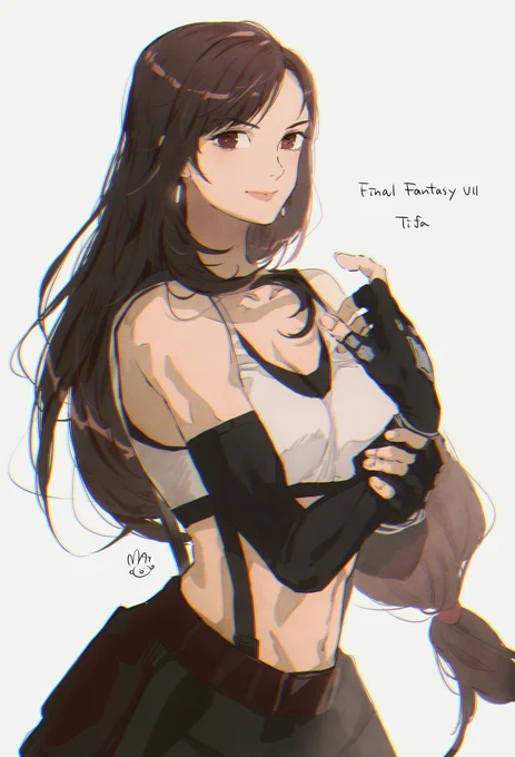 I start off drawing the fanart requests with Tifa from Final Fantasy 7. Thank you!
ファンアートリクエストはFF7のティファから始めるよ～😄
#MayoFanartRequests 