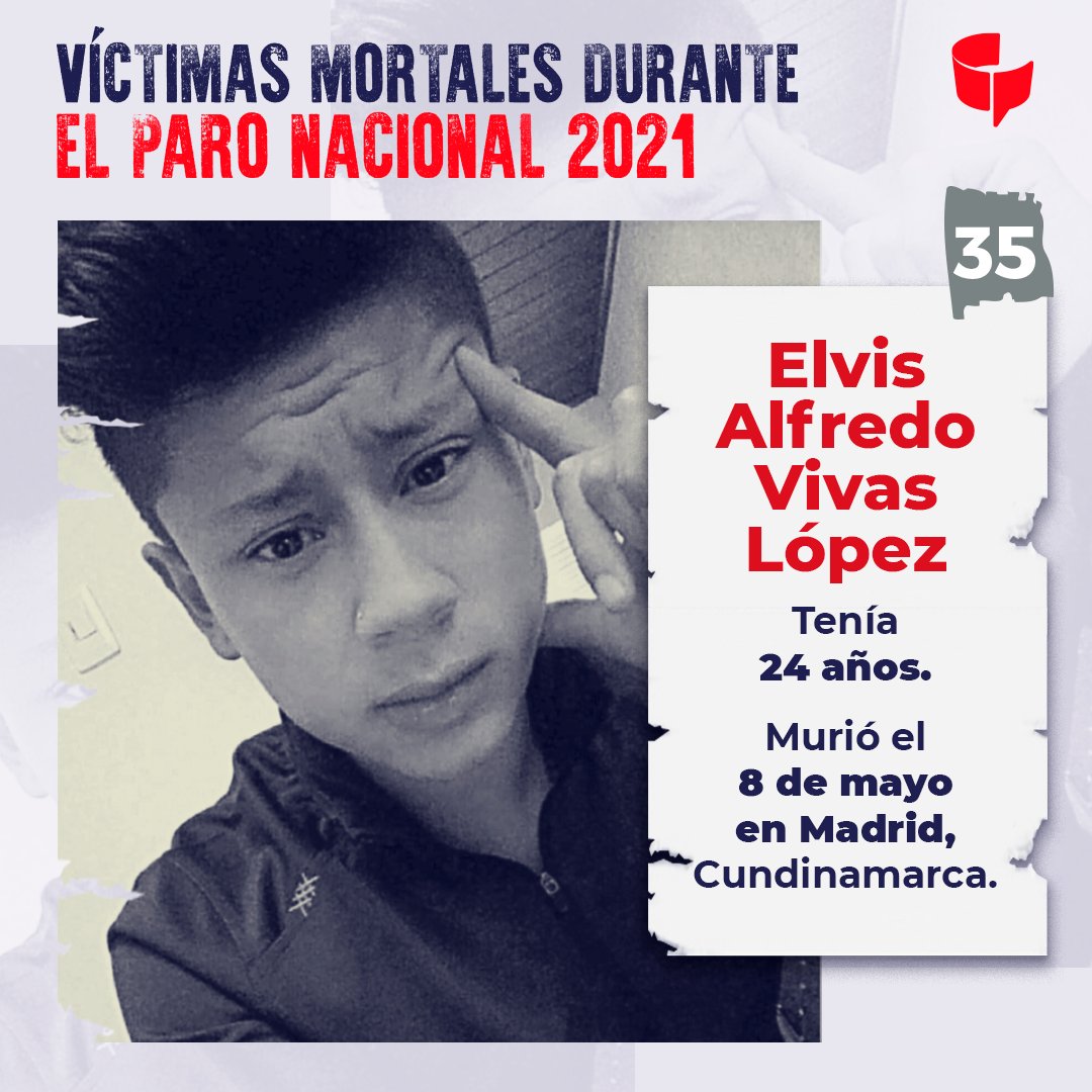cuestion_p's tweet photo. #8M | Rendimos homenaje a Elvis Alfredo Viva López 🕯️ 

Hacía parte de una manifestación en Madrid, Cundinamarca. Según amigos de Elvis, él intentó retirarse cuando comenzó una confrontación con el ESMAD. Fue trasladado al hospital tras ser encontrado con heridas de gravedad. https://t.co/dkOn5Tx2eK