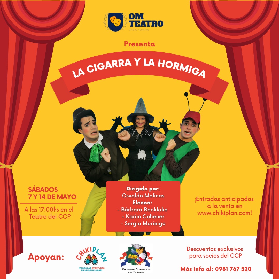 maspublicopy's tweet photo. #CARTELERA sábado 17 hs @maspublicopy #QueremosSalasLlenas Fechas y horarios de las funciones: Sábados 7 y 14 de mayo del 2022 17:00 hs Entradas: Anticipadas en https://t.co/GfYSJvNlrN Socios del CCP: 25.000GS […] https://t.co/YijuCOkAwY https://t.co/TqDCGRavoe