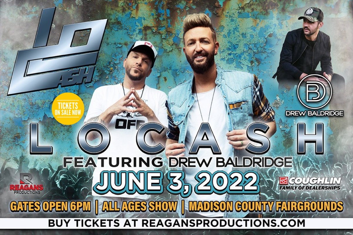ReagansPro's tweet photo. #ConcertWeek AND #mothersday WEEKEND! 

Log in to get DISCOUNT TIXX for #LOCASH with special guests #DrewBaldridge #TarynPapa &amp; local support #DJ Matty Sexton at Madison County Fair Ohio Grounds FRIDAY JUNE 3, 2022

Use CODE
MothersRule
*LIMITED AVAIL*
https://t.co/8cRGmAyQeX https://t.co/CU2RnHPyu5