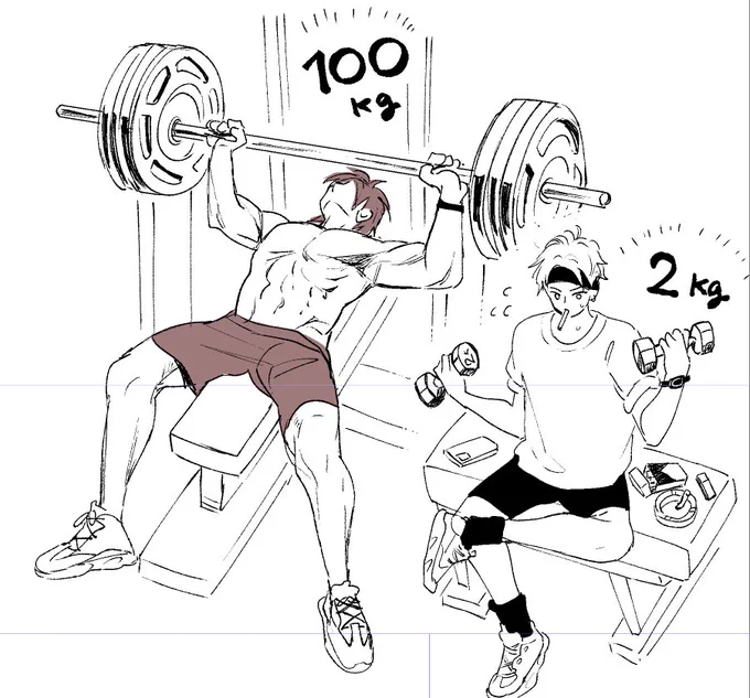 一緒に筋トレ

最近 攻めと筋力互角になってきたと
おもってる受け💪🐿💪
 #ロスバ 