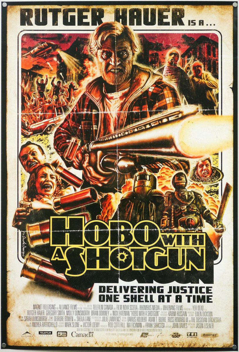 16mmInferno's tweet photo. Poster art from the amazing movie "Hobo with a Shotgun" (2011)
#HoboWithAShotgun #JasonEisener #RutgerHauer #Action #Horror #Gore #movie #posterdesign #HorrorArt #RobbWells #16mmInferno #HorrorCommunity #HorrorFam https://t.co/naSBUo728u