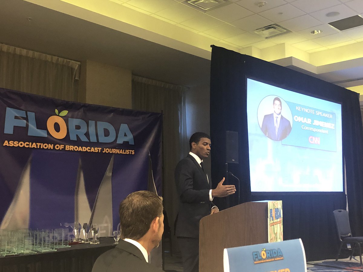Honoring the best broadcast journalists in Florida. Thanks to <a href="/CNN/">CNN</a>’s <a href="/OmarJimenez/">Omar Jimenez</a> for sharing his incredible story. #FABJ